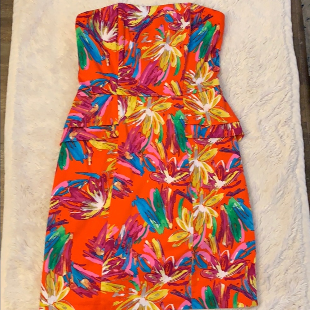 Floral Strapless Dress
